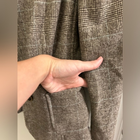 Banana Republic Blazer Wool Blend Women’s 4 Y2K Plaid Brown - Picture 9 of 13
